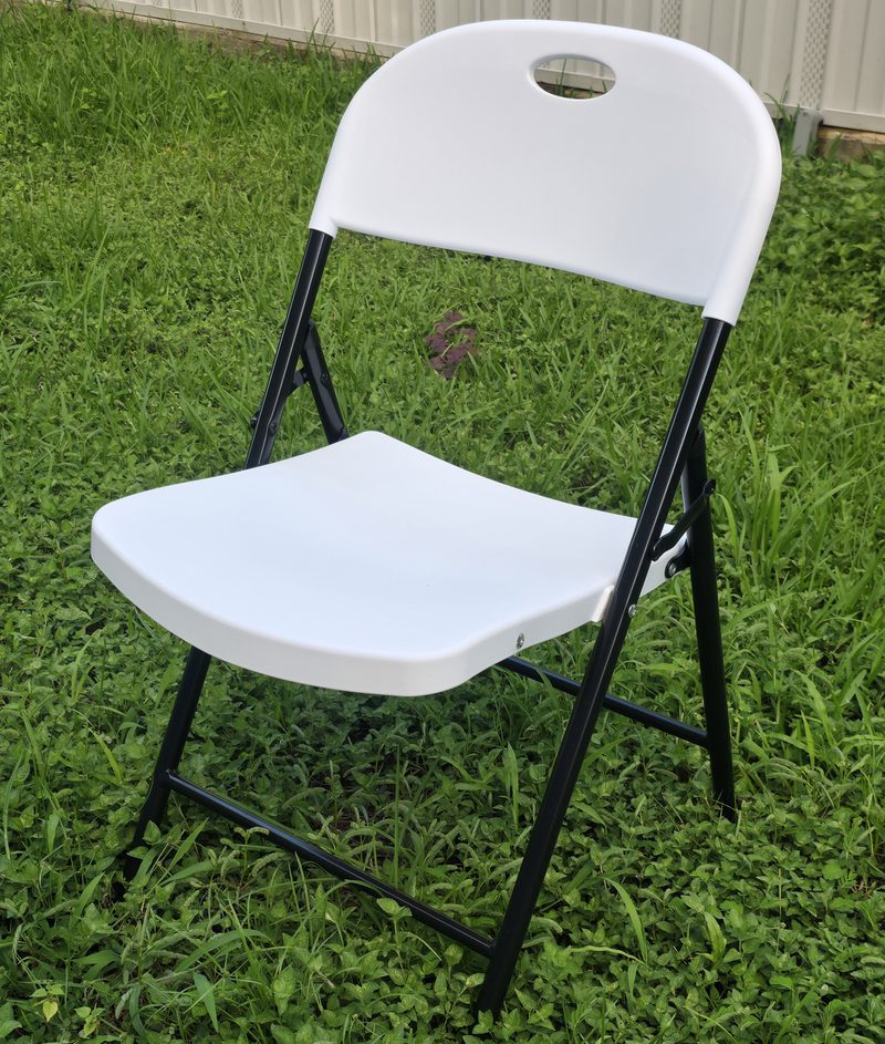 White Plastic Folding Chair